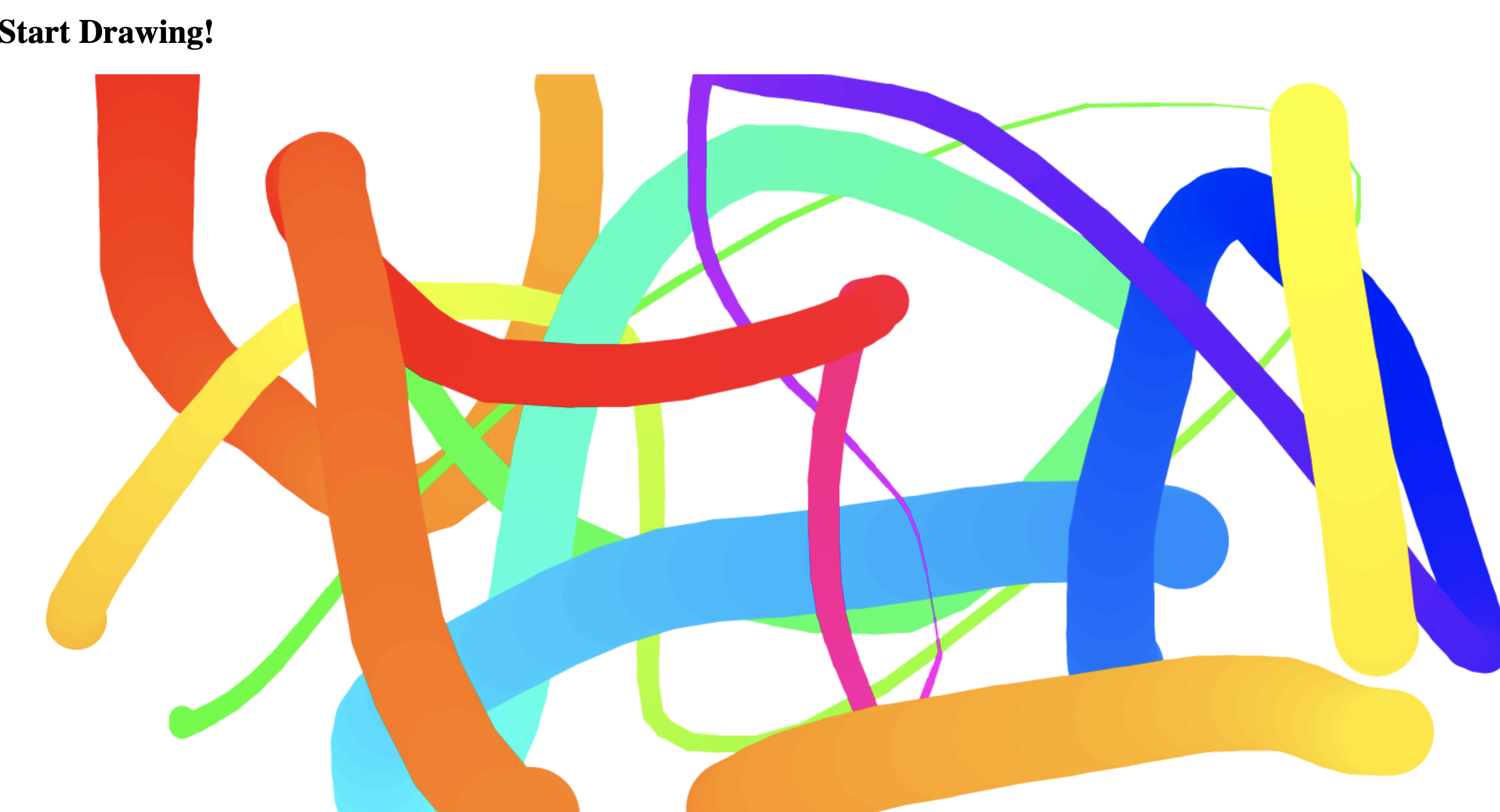 Canvas colorful drawing screenshot